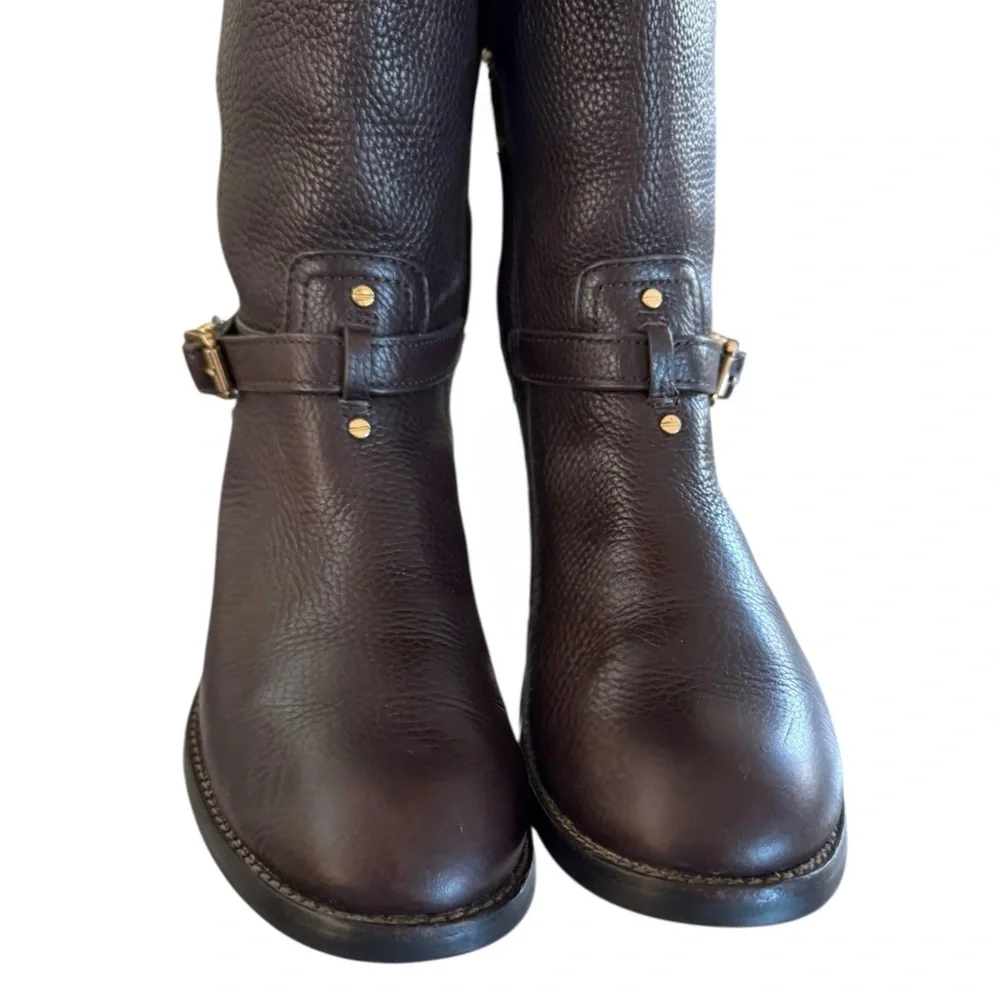 Tory Burch Marlene Logo Riding Boots